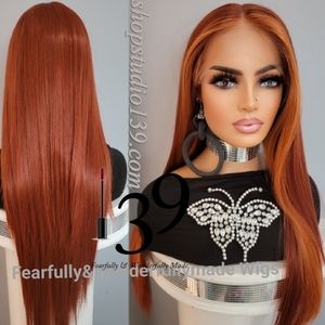 Sexy cinnamon human hair lace front wig